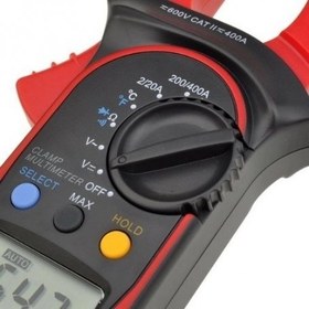 تصویر مولتی متر کلمپی دیجیتال AC ـ 400 آمپر دقیق UNI-T مدل UT202 Digital clamp multimeter AC - 400 amperes accurate UNI-T model UT202