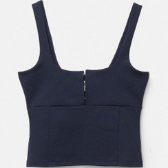 تصویر تاپ کرست بندی زنانه سرمه ای پل اند بیر 