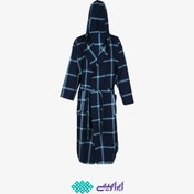 تصویر حوله ابراهیمی یزدی تن پوش سایز لارج قد حوله ۱۲۰ سانت جنس نخ اعلا حوله تنپوش حوله پالتویی ابراهیمی خانه سلام - آبی 