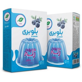 تصویر پودر ژله بلوبری جمع - 100 گرم بسته 2 عددی 