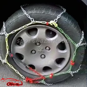 تصویر زنجیر چرخ آسان بست حلقه ای هیوندای توسان قفل قرمز ساخت آلمان 