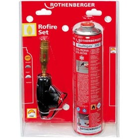 تصویر سرپیک و مشعل جوشکاری روفایر همراه با کپسول گازی مولتی گاز 300 روتنبرگر آلمان 