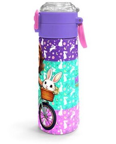 تصویر قمقمه و فلاسک کودکان نوجوانان دوچرخه صورتی بنفش PIPETTE فولادی مستقیم 500 میلی لیتر 31797 Coral High 