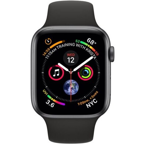 Series 4 space gray aluminum 2025 case black sport band 40mm