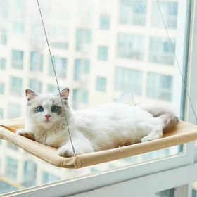 تصویر جای خواب لب پنجره ای گربه بانوج window mounted cat bed