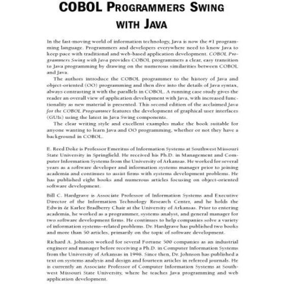 خرید و قیمت دانلود کتاب COBOL Programmers Swing with Java, Second ...