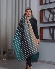تصویر شال نخ اشکی طرح توپی کد 1020 