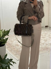 تصویر کیف صندوقی - عسلی 