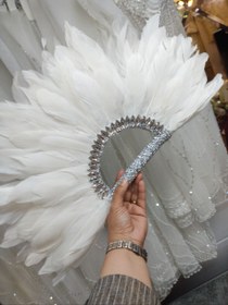 تصویر بادبزن پر نگینی 