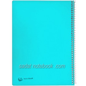 تصویر دفتر مشق 200 برگ طلقی سادات کد G-320 سایز 24×17 ( 200برگ کاغذ) 