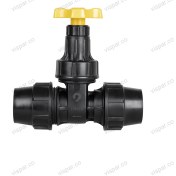 تصویر شیر کشویی دسته کوتاه ویسپار-یک سر مهره ماسوره یک سر رابط 75*"2 