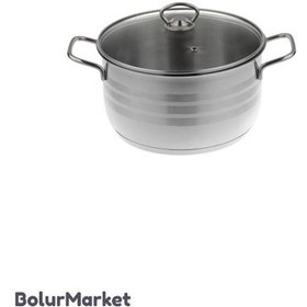 تصویر قابلمه استیل سایز 24 دستی لوکس destylux pot size 24 steel