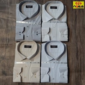 تصویر پیراهن جعبه ای مردانه کلاسیک قواره دار 3xl سایز خیلی بزرگ چهارخونه ریز پیراهن مجلسی و اداری مردانه 