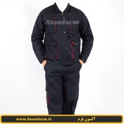 تصویر لباس کار دوتیکه کتان آراز کد9 