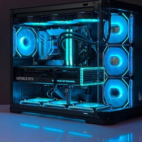 تصویر کامپیوتر گیمینگ AWEST مدل AQ18 پردازنده i5-14400 کارت گرافیک RTX 4070 SUPER حافظه ۳۲ گیگابایت ۱ ترابایت SSD 