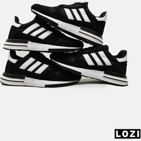 تصویر کفش کتانی مردانه مشکی سفید ADIDAS ZX 500 مدل 4824 