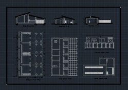 تصویر نقشه اتوکد سالن مرغداری 