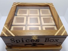 تصویر جعبه چوبی ادویه Spices box