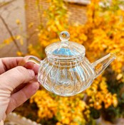 تصویر قوری پیرکس زعفران 