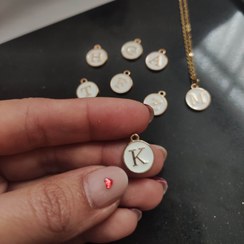 تصویر گردنبند استیل حروف انگلیسی - حرف Alphabet necklace