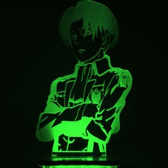 تصویر چراغ خواب سه بعدی طرح لیوای انیمه اتک ان تایتان ریموت دار 