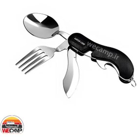 تصویر ست قاشق و چنگال مسافرتی گرین لاین مدل GN4IN1CSET از آلومینیوم 