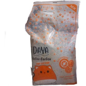 تصویر خاک گربه دایا نارنجی کربن 