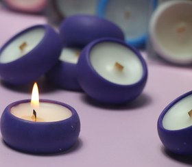 تصویر شمع وارمری سفالی - سفید 