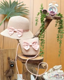 تصویر کیف و کلاه پاپیون ساتن 71538 