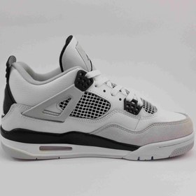 تصویر خرید کفش اسپرت و شیک برای استایل روزمره و ورزشی نایک Air Jordan 4 Retro Military Black 