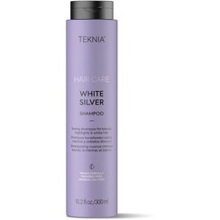 تصویر شامپو ضد زردی موهای دکلره و هایلایت تکنیا لاکمه حجم 300 میلی لیتر Lakme TEKNIA White Silver Shampoo