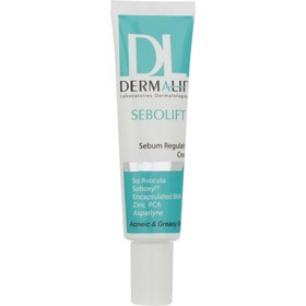 تصویر کرم ضد جوش درمالیفت مدل Sebolift حجم 30 میلی لیتر Dermalift Sebolift Sebum Regulating and Anti Akne Cream 30 ml