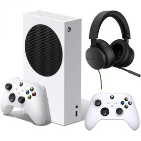 تصویر باندل کنسول Xbox Series S White + Controller + Xbox Stereo Wired 