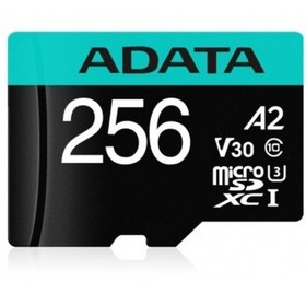تصویر کارت حافظه MicroSD ای دیتا با ظرفیت 256 گیگابایت کلاس A2 V30 MEMORY CARD/ADATA/MICRO SD V30 R100W80 A2-256GB