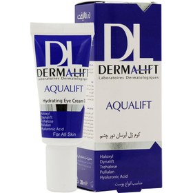 تصویر ژل کرم آبرسان دور چشم آکوالیفت درمالیفت حجم 20 میلی لیتر Dermalift Aqua;lift Hydrating Eye Cream Gel 20ml