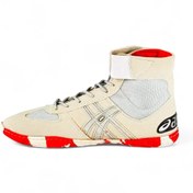 تصویر کفش بوکس ساق کوتاه asics خاکستری 