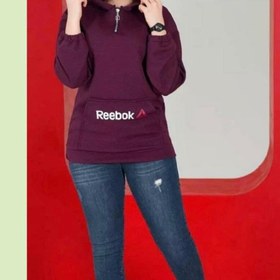 تصویر هودی زنانه طرح reebok جنس ساندویچی اعلا قواره بزرگ 