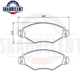 تصویر لنت ترمز جلو ایساکو مناسب پژو ۲۰۶ تیپ ۲ و ۳ کد ۱۶۲۰۱۰۲۱۹۷ بدون سیم 