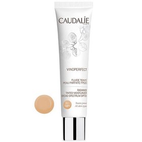 تصویر فلویید وینو پرفکت رنگی کدلی Caudalie Vinoperfect Day Perfecting Fluid SPF20