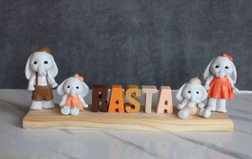 تصویر استند کفی دار چوب روس طرح فیل 