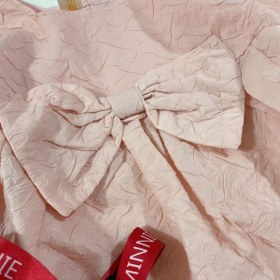 تصویر پیراهن دخترانه پاپیون دار 