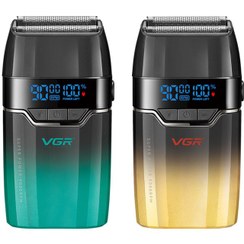 تصویر ماشین اصلاح وی جی آر مدل V-308 با تیغه تیتانیوم و برش خطی 