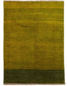 تصویر گبه دستباف قشقایی سه متری سبز ساده کد 20010 (192 در 143) 