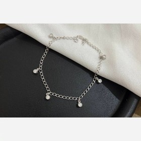 تصویر پابند تک نگین نقره 