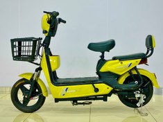 تصویر موتور سیکلت برقی ( دوچرخه برقی ) E.BIKE مدل X1 رنگ زرد 