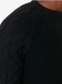 تصویر ژاکت بافتنی کابل برند trendyol Cable Knit Sweater