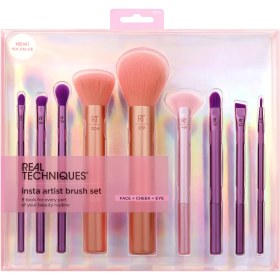 تصویر ست براش ریل تکنیک 9 تایی مدل Insta Artist Brush Set Real Techniques Insta Artist Brush Set , 9pcs