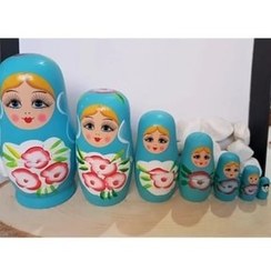 تصویر عروسک چوبی ماتروشکا 7 تکه MOBGİFT 