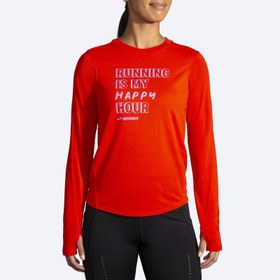 تصویر بلوز آستین بلند ورزشی زنانه بروکس 221540624 Brooks Women's Distance Graphic