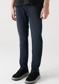 تصویر شلوار جین آبی مردانه Gdder Blue Navy Lycra Jean آوا Avva 